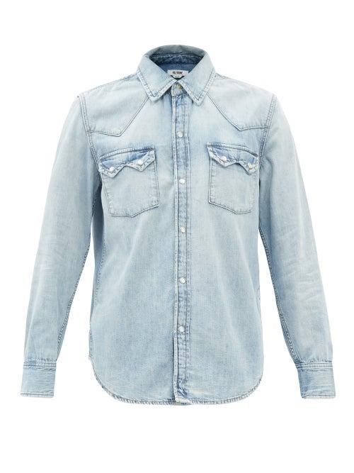 Re/done - 50s Sawtooth Denim Shirt - Womens - Light Denim