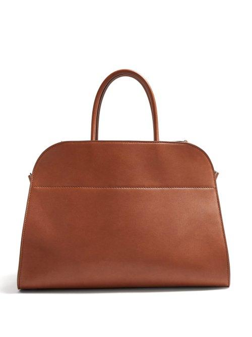 Matchesfashion.com The Row - Margaux 15 Leather Handbag - Womens - Dark Tan