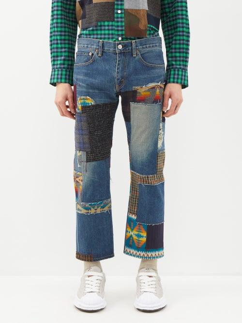 Junya Watanabe - X Levi's X Pendleton Straight-leg Jeans - Mens - Blue Multi