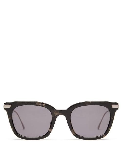 Matchesfashion.com Lunetterie Generale - Square Tortoiseshell Effect Acetate Sunglasses - Mens - Tortoiseshell