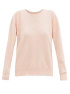 Matchesfashion.com Les Tien - Brushed-back Cotton Sweatshirt - Womens - Light Pink