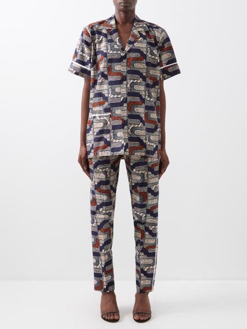 Lisa Folawiyo - The Jumeaux Wax-print Cotton Shirt And Trousers - Womens - Multi