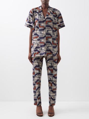 Lisa Folawiyo - The Jumeaux Wax-print Cotton Shirt And Trousers - Womens - Multi