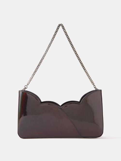 Christian Louboutin - Hot Chick Patent-leather Shoulder Bag - Womens - Black