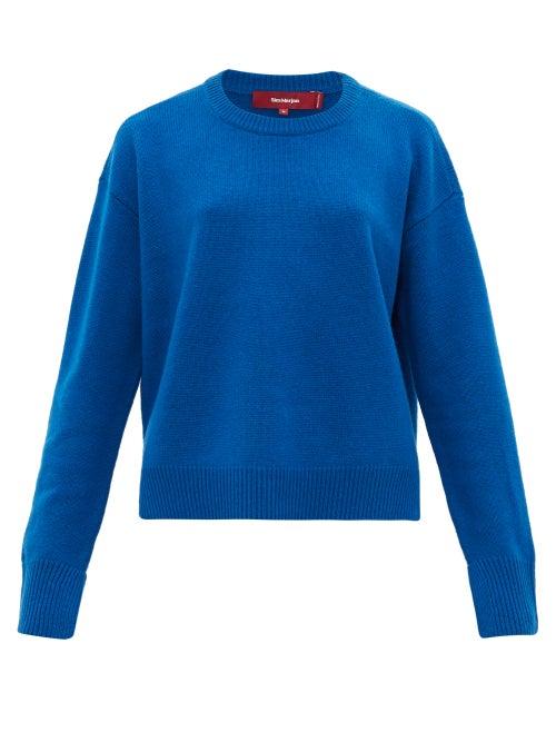 Matchesfashion.com Sies Marjan - Pardis Crew-neck Wool-blend Sweater - Womens - Blue