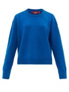 Matchesfashion.com Sies Marjan - Pardis Crew-neck Wool-blend Sweater - Womens - Blue