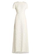Matchesfashion.com Self-portrait - Rose Floral Guipure Lace Gown - Womens - White