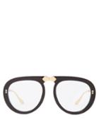 Matchesfashion.com Gucci - Round Frame Foldable Sunglasses - Womens - Black