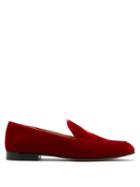 Matchesfashion.com Gianvito Rossi - Marcel Velvet Loafers - Womens - Red