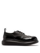 Matchesfashion.com Alexander Mcqueen - Raised Sole Leather Oxford Shoes - Mens - Black