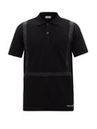 Alexander Mcqueen - Harness Organic-cotton Piqu Polo Shirt - Mens - Black
