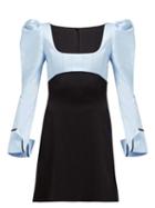 Matchesfashion.com Ellery - Heritage Puff Sleeve Dress - Womens - Black Blue
