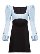 Matchesfashion.com Ellery - Heritage Puff Sleeve Dress - Womens - Black Blue