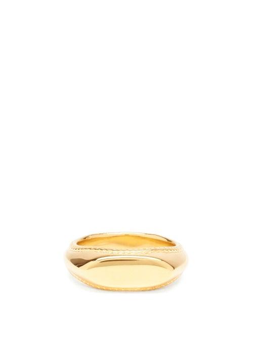 Matchesfashion.com Dear Letterman - Mihna Gold-vermeil Signet Ring - Mens - Gold