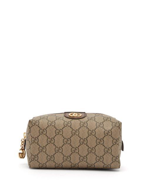 Matchesfashion.com Gucci - Ophidia Gg Supreme Canvas Make Up Bag - Womens - Brown Multi