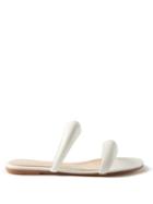 Gianvito Rossi - Padded-strap Leather Slides - Womens - White