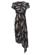 Matchesfashion.com Preen By Thornton Bregazzi - Jane Floral Print Pleated Chiffon Dress - Womens - Black