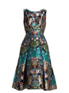 Matchesfashion.com Mary Katrantzou - Talon Floral Jacquard Midi Dress - Womens - Multi