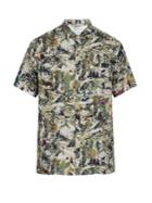 Lanvin Printed Short-sleeved Poplin Shirt