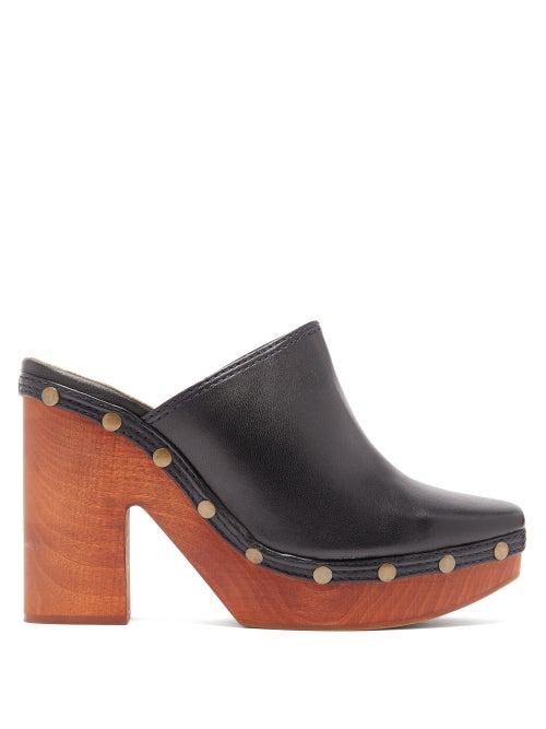Matchesfashion.com Jacquemus - Sabots Leather Clog Mules - Womens - Black