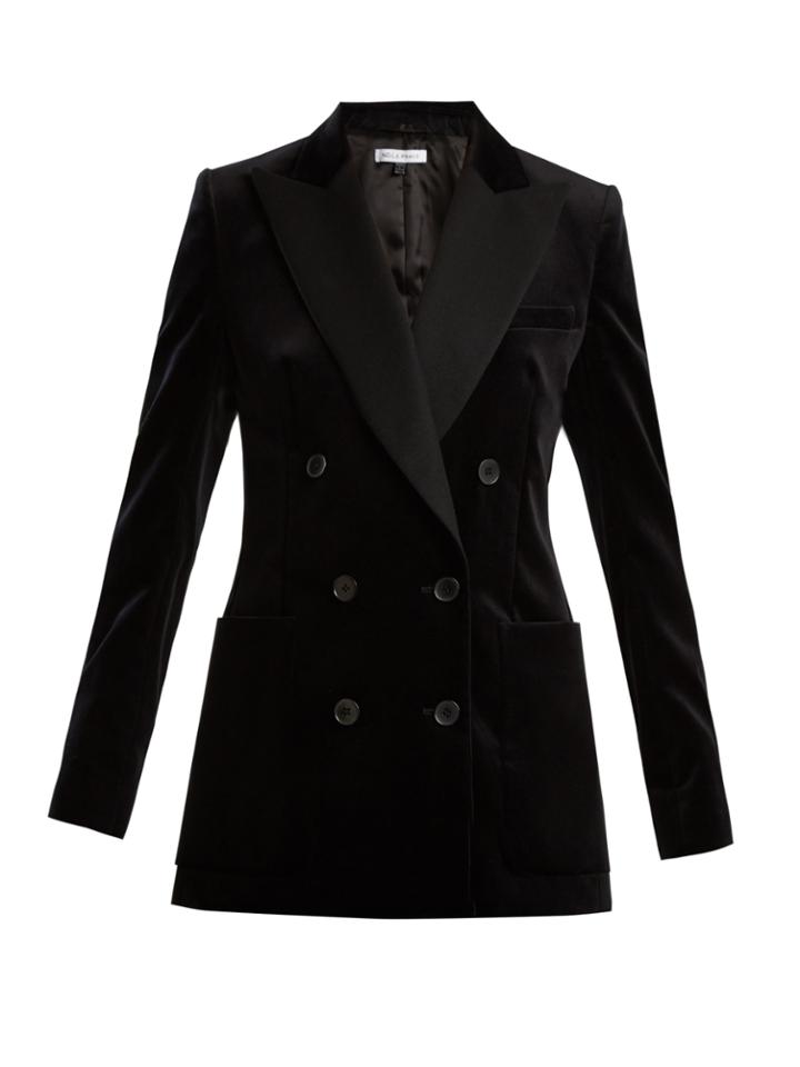 Bella Freud Bianca Velvet Double-breasted Jacket