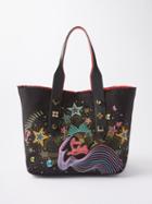 Christian Louboutin - Frangibus Medium Starlight-print Canvas Tote Bag - Womens - Black Multi