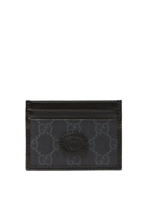 Gucci - Interlocking G Supreme Canvas Cardholder - Mens - Black