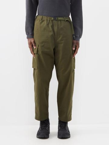 Manastash - Flex Climber Stretch-cotton Cargo Trousers - Mens - Olive