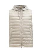 Herno - Hooded Quilted Down Gilet - Mens - Grey