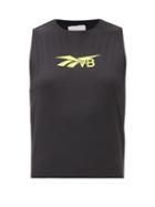 Reebok X Victoria Beckham - Logo-print Jersey Tank Top - Womens - Black