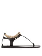 Matchesfashion.com Ancient Greek Sandals - Chrysso Ball Chain Strap Leather Sandals - Womens - Black