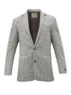 Matchesfashion.com Boramy Viguier - Western-trimmed Checked Single-breasted Blazer - Mens - Grey
