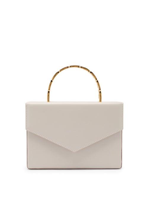 Matchesfashion.com Amina Muaddi - Pernille Envelope-flap Leather Box Bag - Womens - Ivory