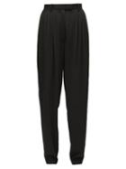 Matchesfashion.com The Row - Francis High-rise Wool Tapered-leg Trousers - Womens - Black