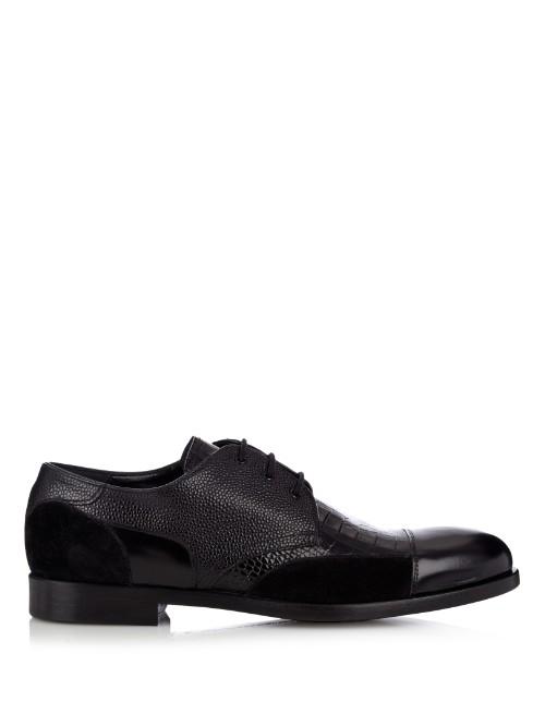 Alexander Mcqueen Leather And Suede Derby Shoes