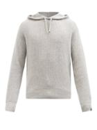Rag & Bone - Pierce Ribbed Cashmere Hooded Sweatshirt - Mens - Light Grey