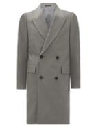 Matchesfashion.com The Row - Mickey Double-breasted Cotton Coat - Mens - Grey