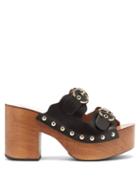 Ladies Shoes Chlo - Ingrid Buckled-strap Leather Clogs - Womens - Black