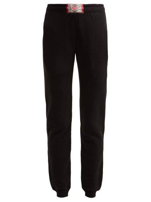Matchesfashion.com Vetements - Boxer Tag Cotton Track Pants - Womens - Black