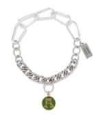 Chopova Lowena - Alphabet Stainless-steel A-m Necklace - Womens - Silver Multi