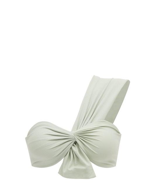 Matchesfashion.com Marysia - Venice One-shoulder Bikini Top - Womens - Light Blue