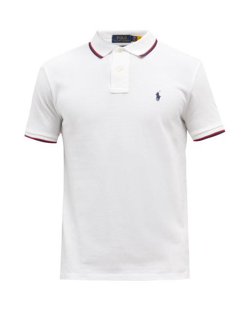 Polo Ralph Lauren - Logo-embroidered Cotton-piqu Polo Shirt - Mens - White