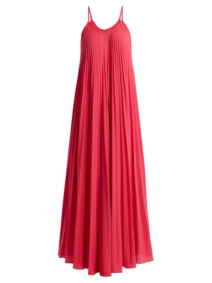 Adriana Degreas Le Fleur Pleated Crepe Jumpsuit