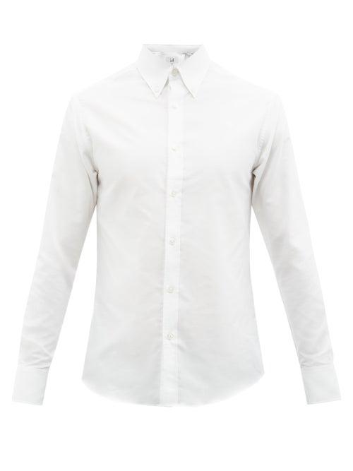 Dunhill - Button-down Cotton-oxford Shirt - Mens - White