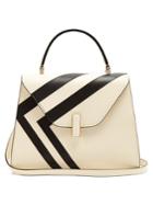 Valextra Iside Medium Striped Grained-leather Bag