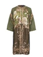 Matchesfashion.com Biyan - Ruvia Beaded Silk-blend Coat - Womens - Green Multi