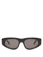 Matchesfashion.com Balenciaga - Oval Acetate Sunglasses - Womens - Black