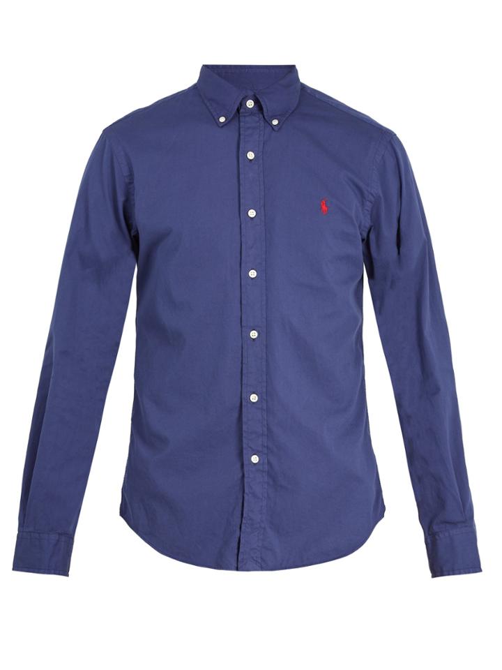 Polo Ralph Lauren Logo-embroidered Button-down Cotton Shirt