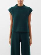 Lisa Yang - Jonny Cap-sleeved Cashmere Sweater - Womens - Forest Moss