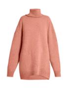 Matchesfashion.com Raey - Displaced Sleeve Roll Neck Wool Sweater - Womens - Pink
